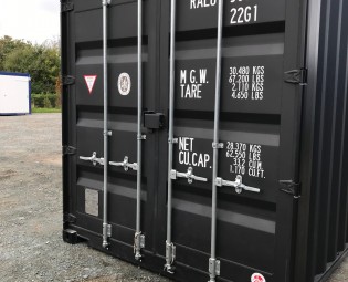 20FT Shipping Container – One Trip, A Grade - Black - SEA Containers NZ
