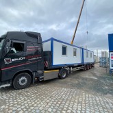 Transport of two 20ft office containers