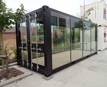 20FT GLASCONTAINER - NIEUW (ZWART)