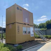 Office container with stairs