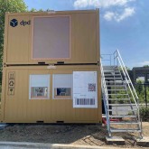 Office container with stairs