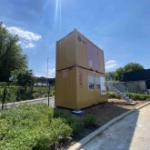 Office container with stairs