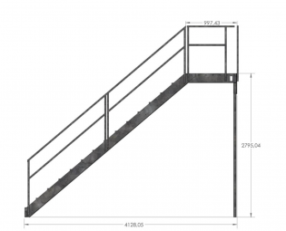 Container stairs for terrace container