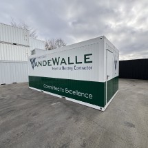 6x3m_Van de Walle_office container with logo