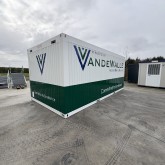 6x3m_Van de Walle_office container with logo