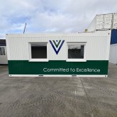 6x3m_Van de Walle_office container with logo