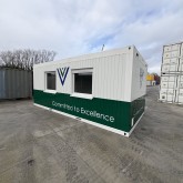 6x3m_Van de Walle_office container with logo